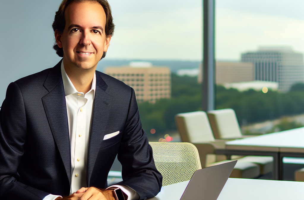 Business leader in a modern office reflecting AI, education, and scholarship opportunity in Northern Virginia